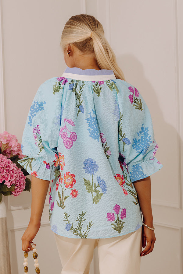 Wildflower Meadows Seersucker Shift Top Image - 3