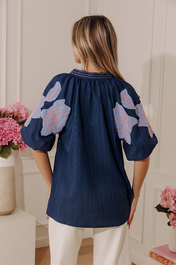 Joyful Moment Floral Embroidered Top Image - 4