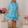 Petal Party Floral Mini Dress in Sky Blue Image - 1