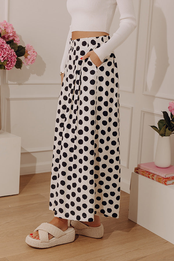 Haute Spot High Waist Wide Leg Pants in Ivory Image - 4