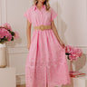 Classic Moment Eyelet Midi Dress in Pink Image - 1