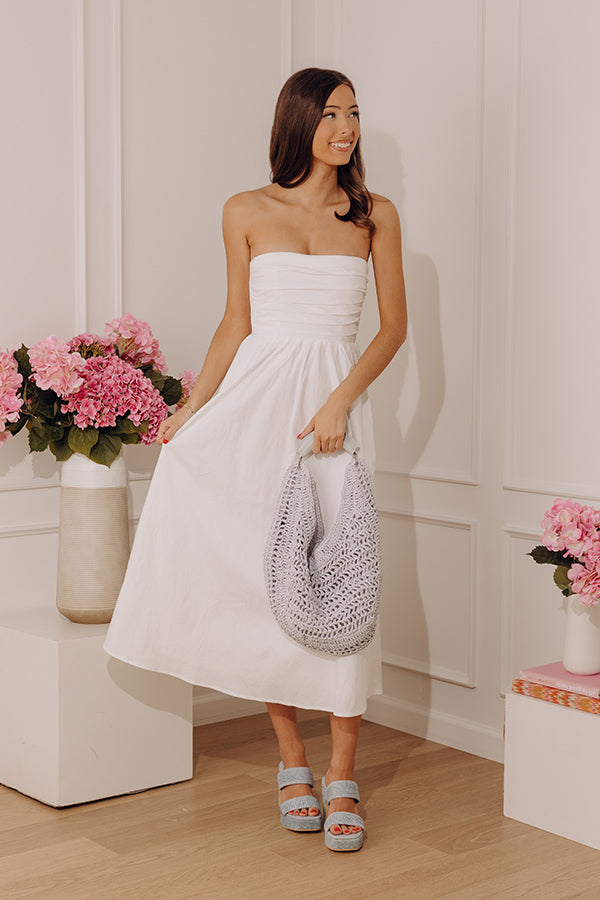 Effortless Look Ruched Midi Dress