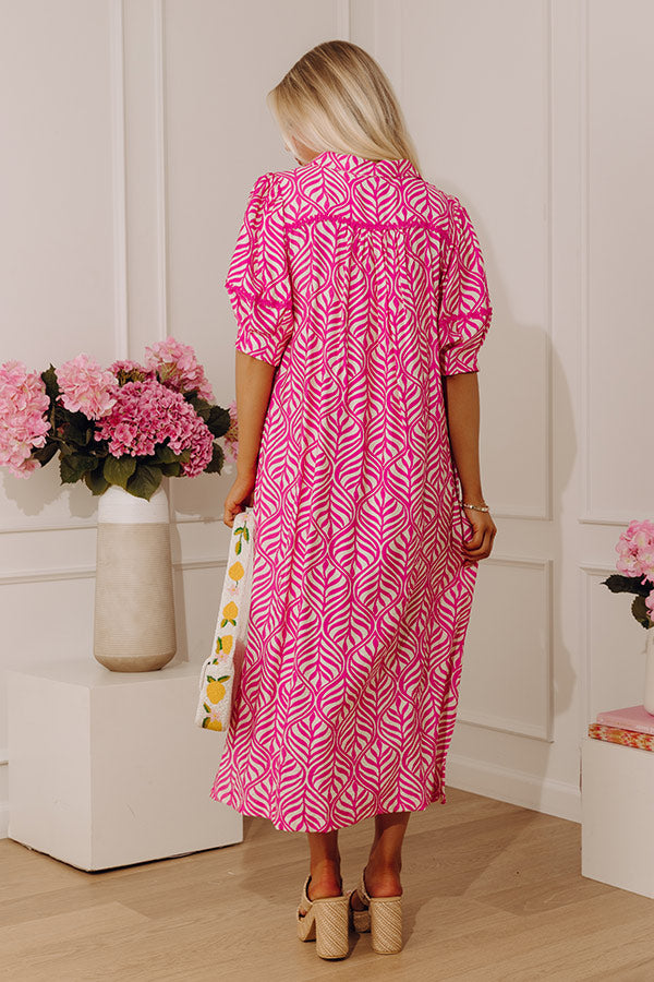 Resort Ready Muse Midi Dress in Pink Image - 5