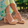 The Olympia Raffia Platform Heel in Natural Image - 1