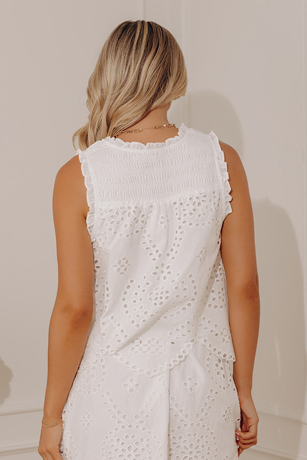 Coastal Charm Eyelet Top Image - 2