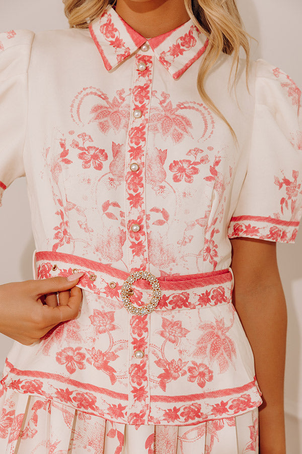 Poise and Petals Pleated Floral Mini Dress Image - 4