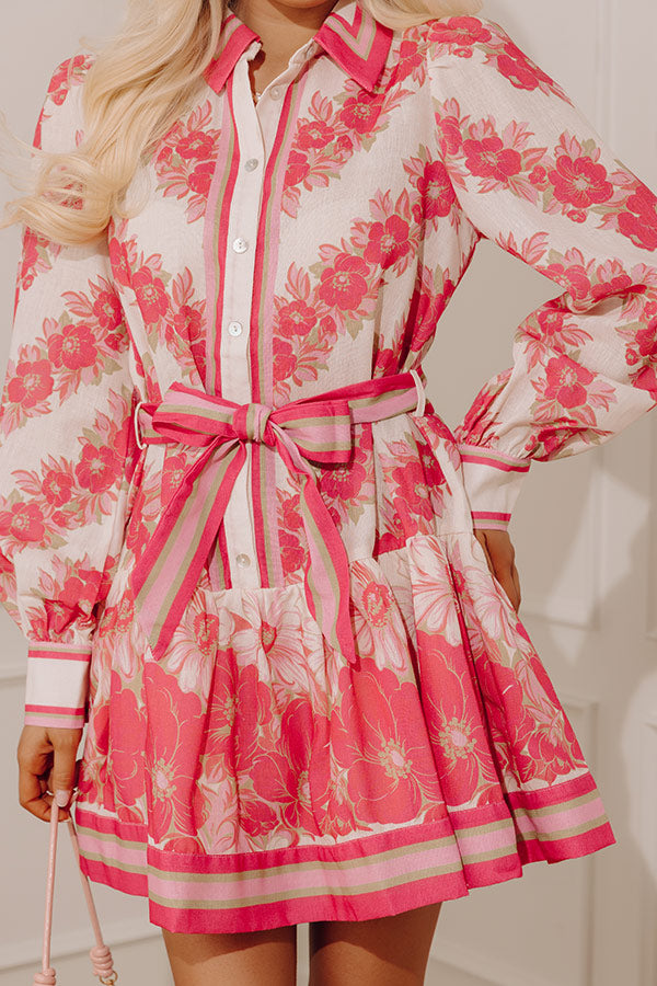 Charmed Affair Floral Button Down Mini Dress Image - 2