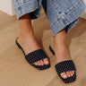 Our Lil Secret Polk Dot Sandal in Black Image - 1