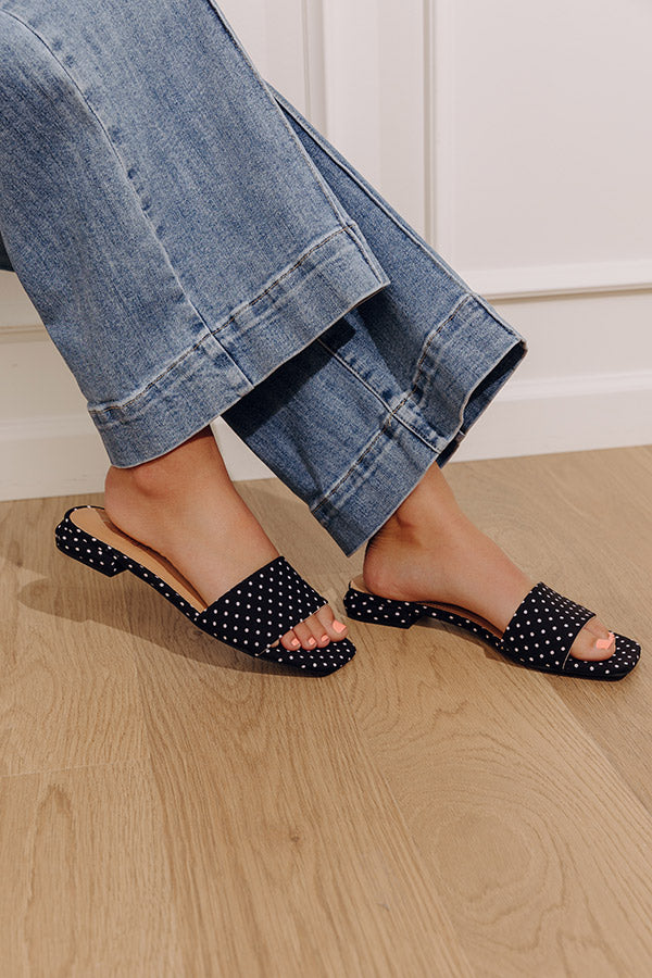 Our Lil Secret Polk Dot Sandal in Black Image - 2