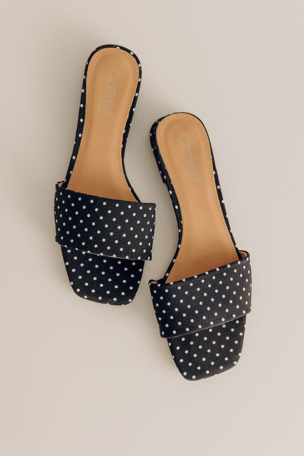 Our Lil Secret Polk Dot Sandal in Black