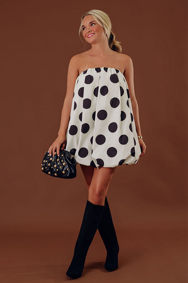 Icon Moment Taffeta Bubble Hem Mini Dress Image - 1