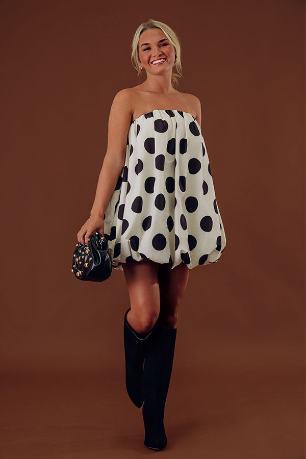 Icon Moment Taffeta Bubble Hem Mini Dress Image - 2
