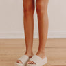 The Pismo Raffia Woven Platform Sandal in Oatmeal Image - 1