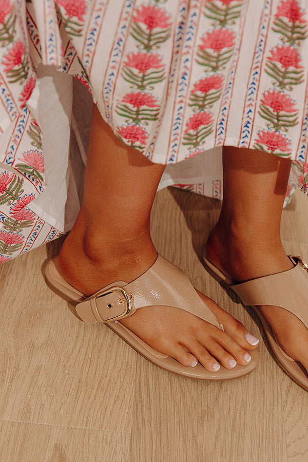 What's The Gossip Patent Sandal in Iced Latte Image - 3