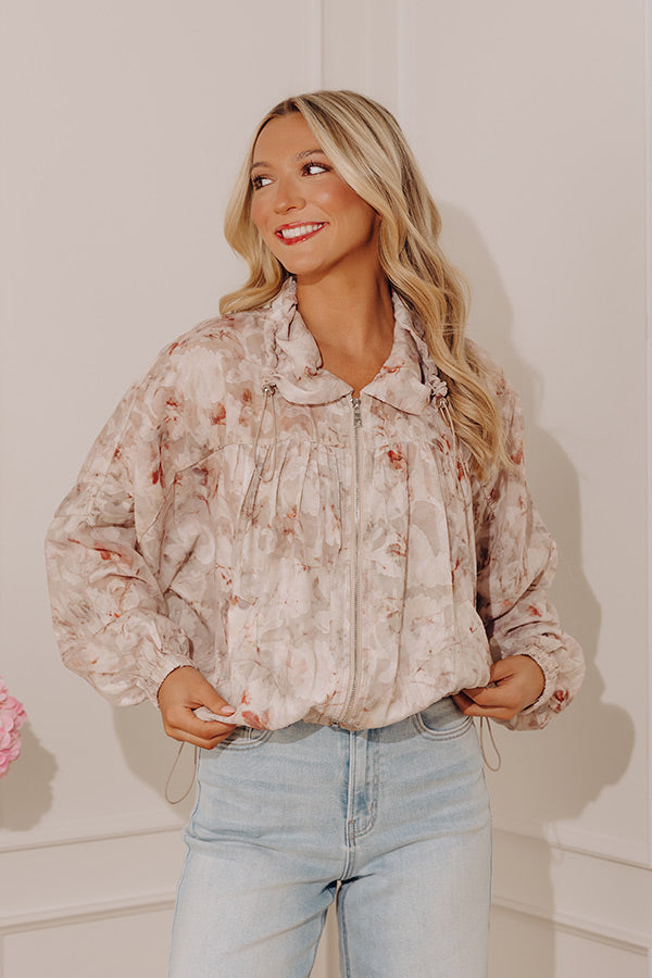 Fresh Bloom Jacquard Lightweight Jacket Image - 4