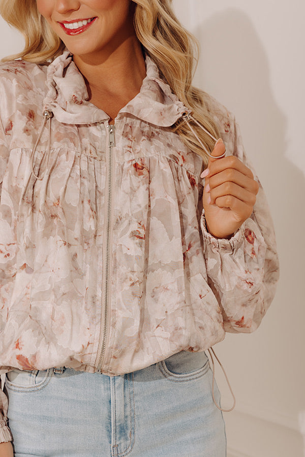 Fresh Bloom Jacquard Lightweight Jacket Image - 2