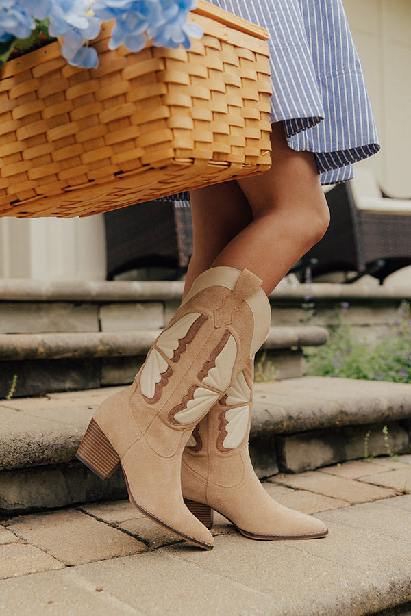 The Fairy Faux Suede Cowboy Boot