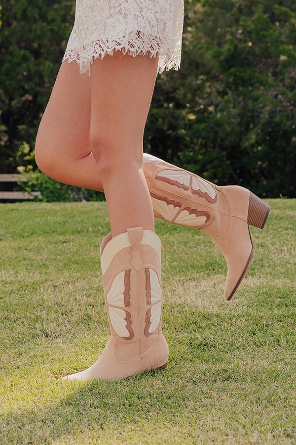 The Fairy Faux Suede Cowboy Boot