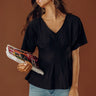 Manhattan Chic Pleated Peplum Top Image - 1