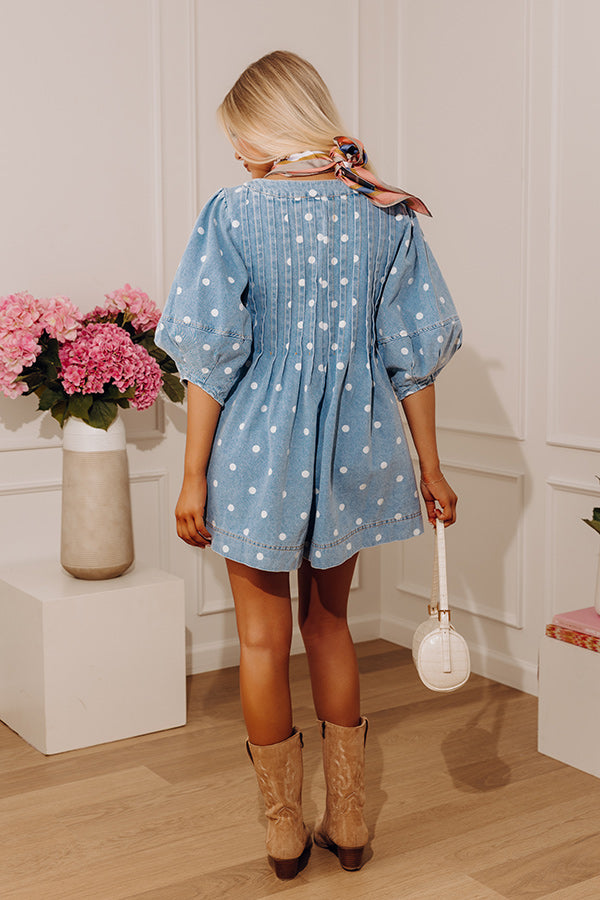 denim romper dress Haute Spot Denim Romper M / Denim light wash