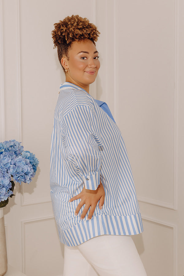 Coastline Chic Stripe Top Curves Image - 5