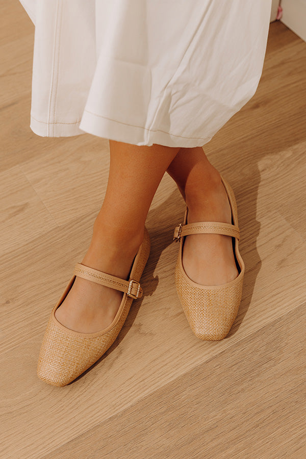 The Sophie Raffia Woven Flats Image - 3