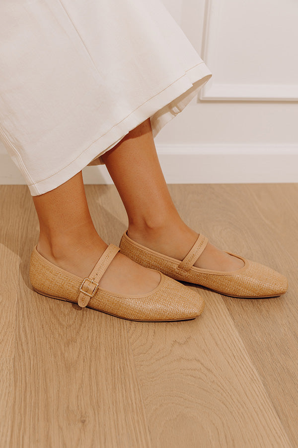 The Sophie Raffia Woven Flats Image - 2