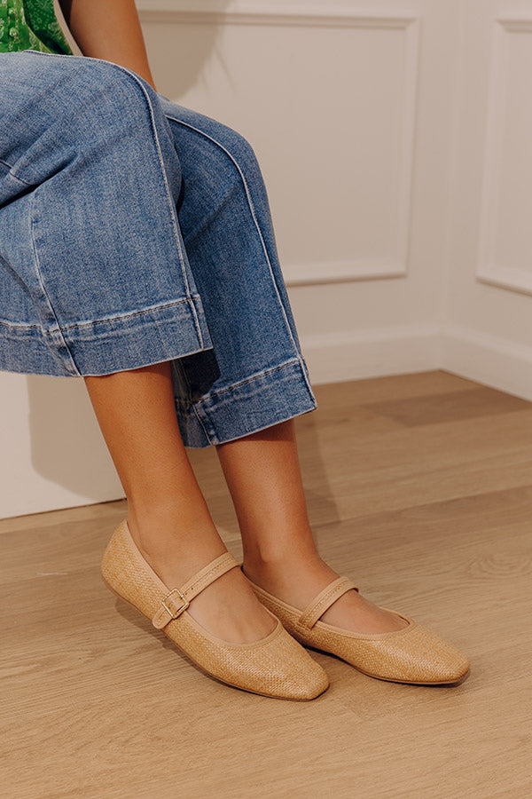 The Sophie Raffia Woven Flats Image - 1