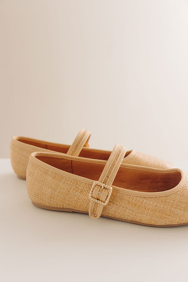 The Sophie Raffia Woven Flats Image - 3
