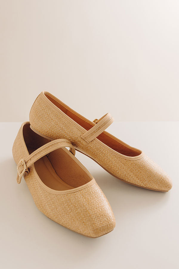 The Sophie Raffia Woven Flats Image - 5