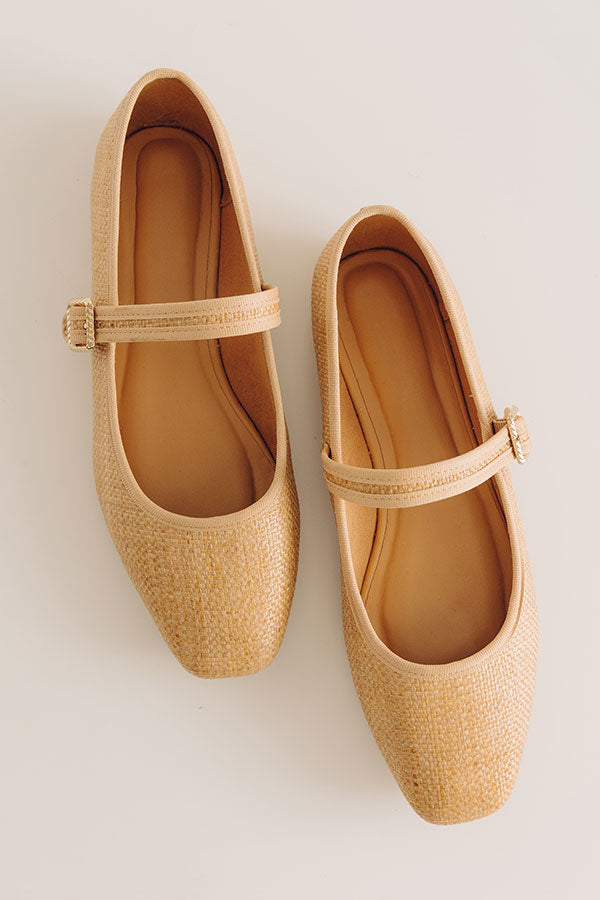 The Sophie Raffia Woven Flats Image - 4