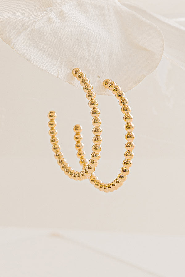 Enewton Classic Beaded 1.25 inch Post Hoop Earrings in 3mm Image - 3