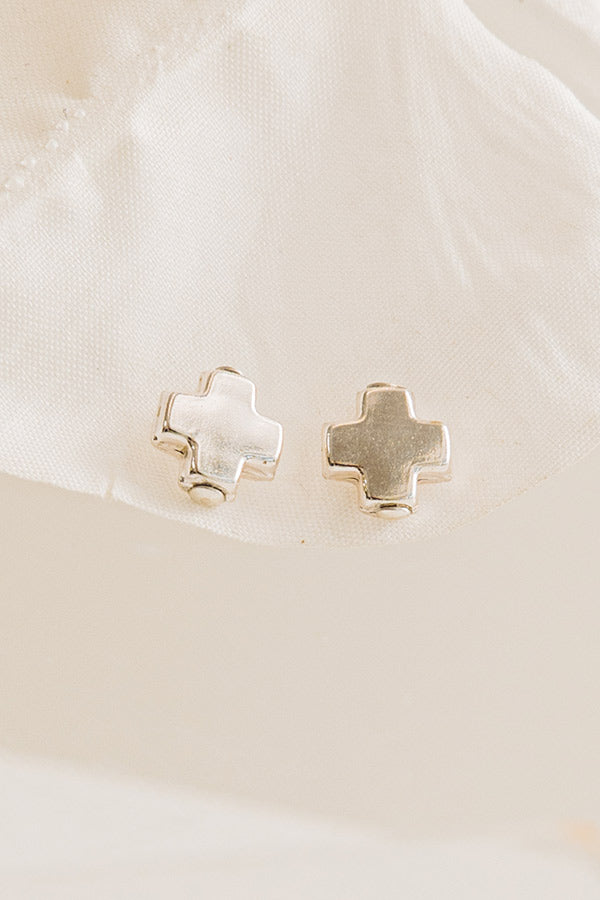 Enewton Signature Cross Sterling Stud Earrings Image - 1