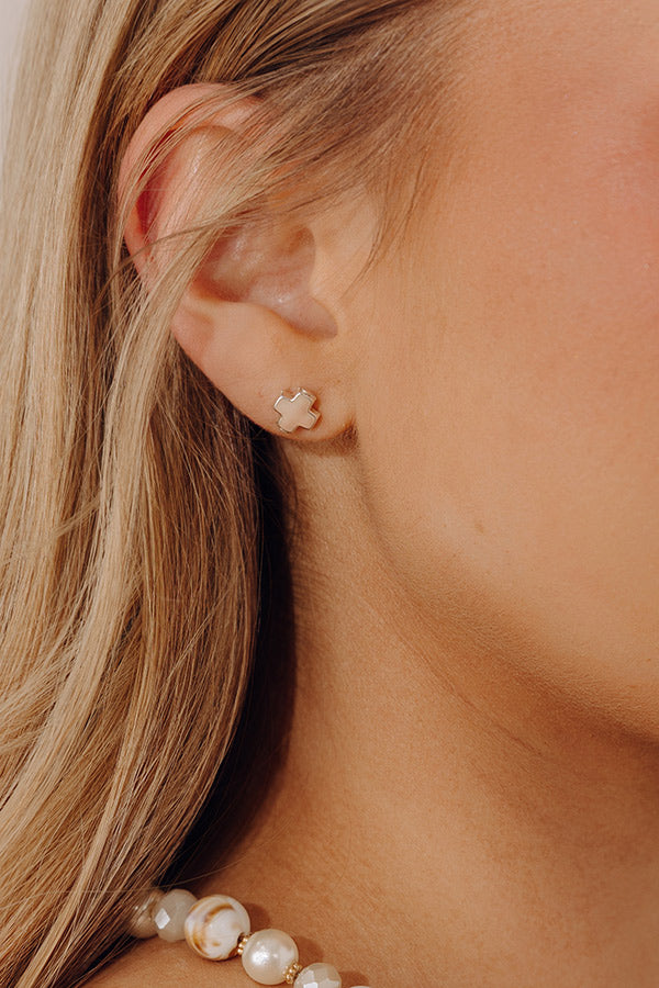 Enewton Signature Cross Sterling Stud Earrings Image - 3