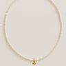 Enewton Classic Pearl 3mm Signature Cross Gold Charm Choker in 15 inches Image - 1
