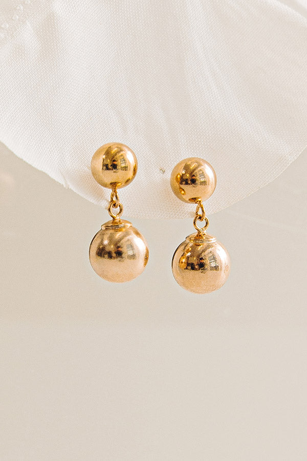 Enewton Classic 8mm Ball Drop Stud Earrings in Gold