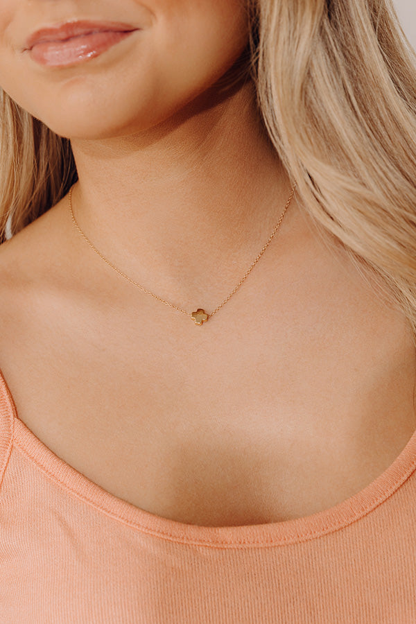 Enewton Signature Cross Gold Necklace in Gold Image - 1