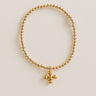Enewton Classic Gold 3mm Bracelet in Signature 4mm Beaded Cross Charm Image - 1