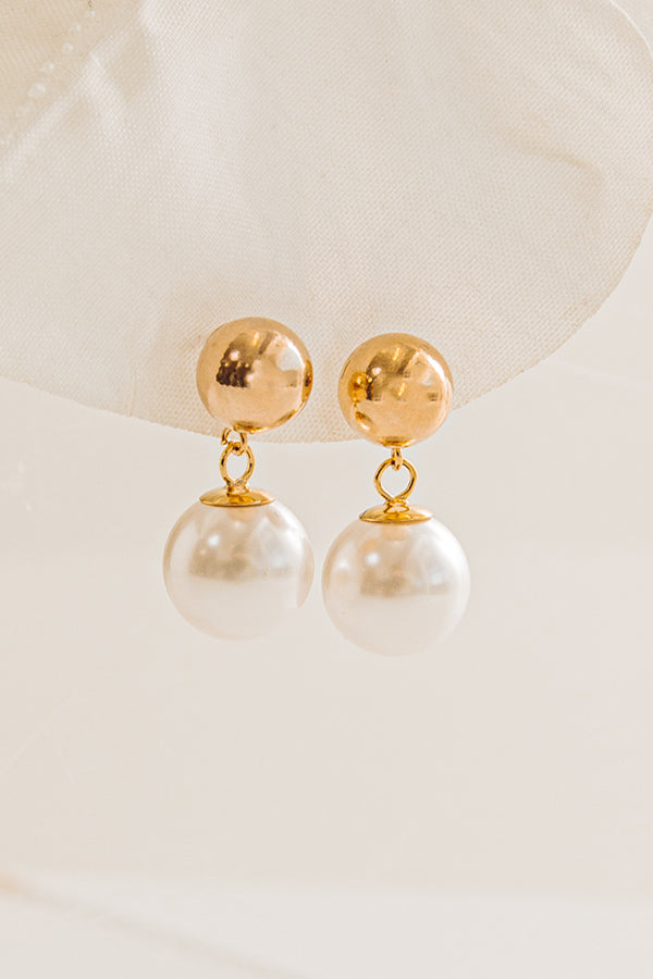 Enewton Classic 10mm Ball Drop Stud Earrings in Pearl Image - 2