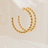 Enewton Classic Beaded 1.25 inch Post Hoop Earrings in 4mm Image - 1