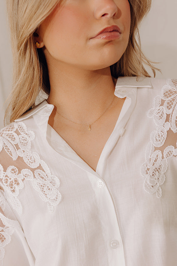 Enewton Signature Cross Small Gold Charm Necklace Image - 4