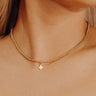 Enewton Classic Gold 3mm Signature Cross Gold Charm Choker in 15 inches Image - 1