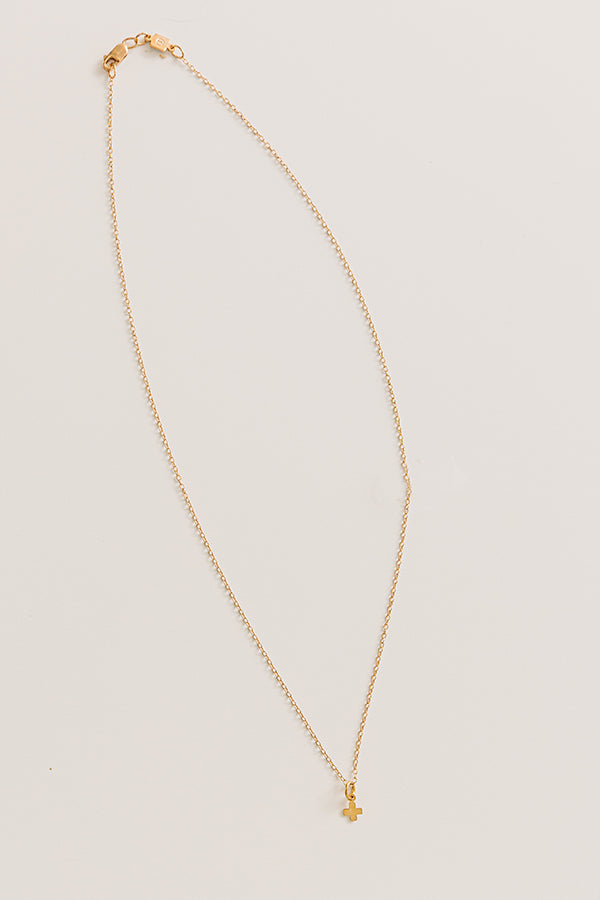 Enewton Signature Cross Gold Charm Necklace Image - 3