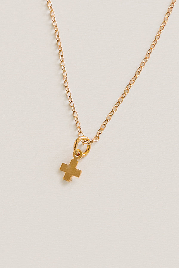 Enewton Signature Cross Gold Charm Necklace Image - 2