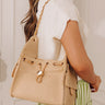 The Paisley Raffia Woven Purse in Natural Image - 1