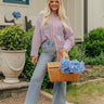 RISEN Sloane High Waist Wide Leg Jeans in Light Wash Image - 1