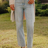 RISEN Sloane High Waist Wide Leg Jeans in Light Wash Image - 1