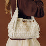 The Paisley Tweed Purse in White Image - 1