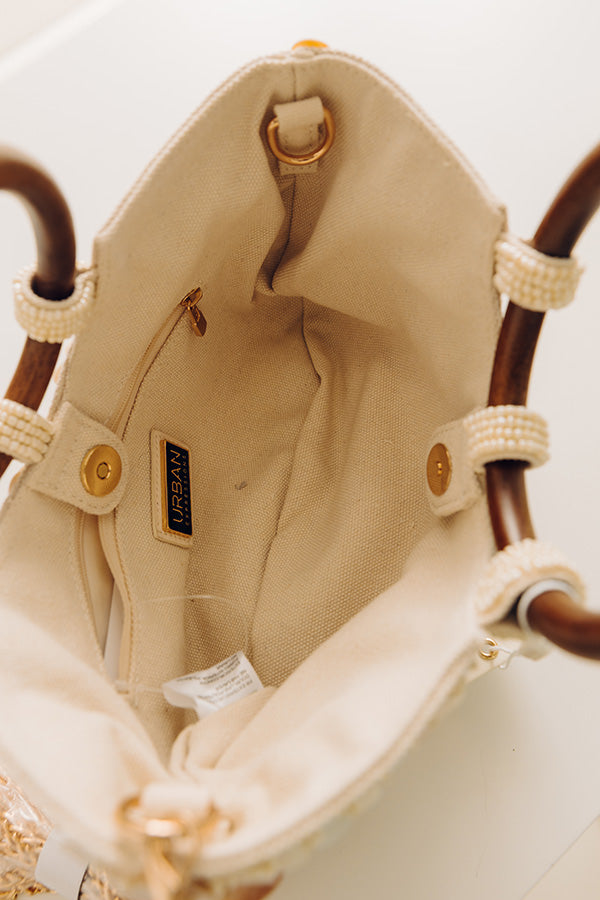 The Selena Woven Purse in Natural Raffia Image - 4