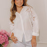 Breezy Harbor Oversized Lace Button Up Top Image - 1